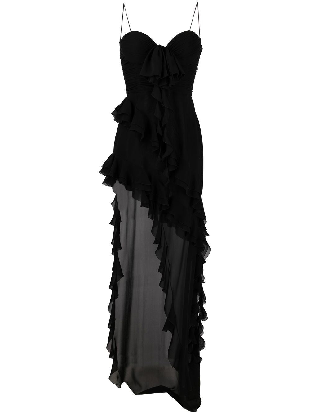 Alessandra Rich Velvet Dress — Black with Crystal Buckle