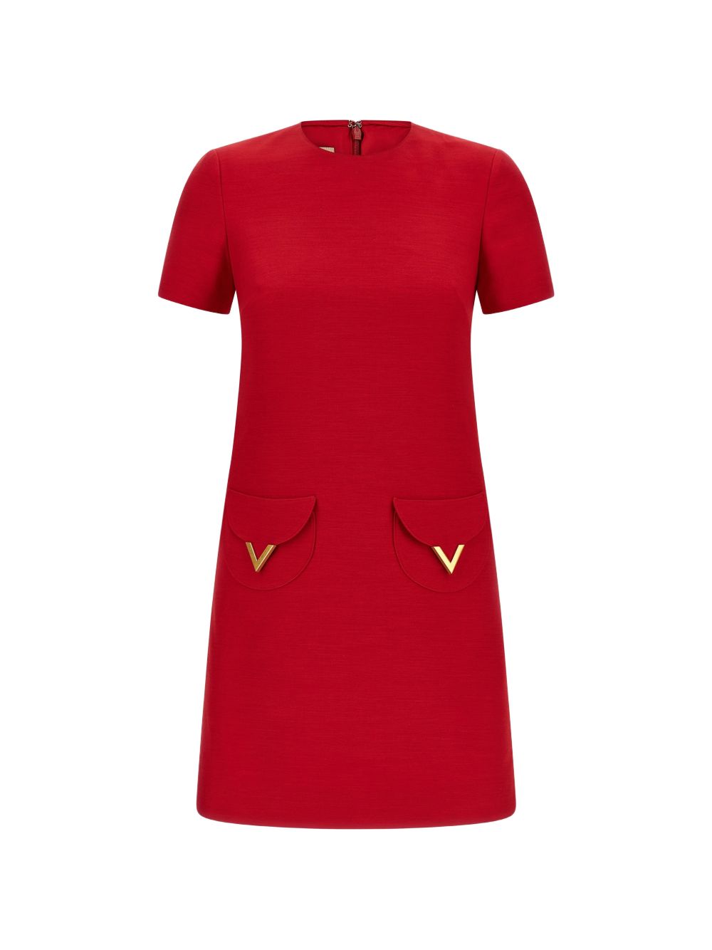 Valentino Crepe Couture Dress Woman Red 40