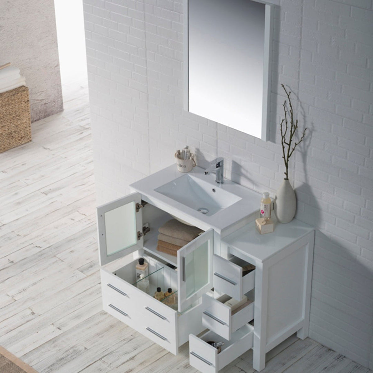 Blossom Sydney 42 Inch Vanity with Side Cabinet - V8001 42 01