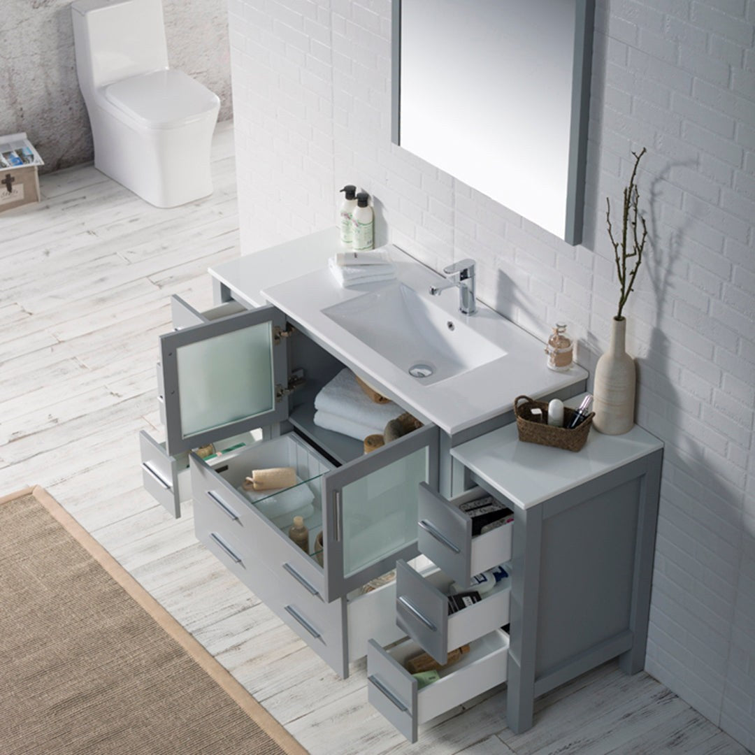 Blossom Sydney 60 Inch Bathroom Vanity with Side Cabinet - V8001 60S 01
