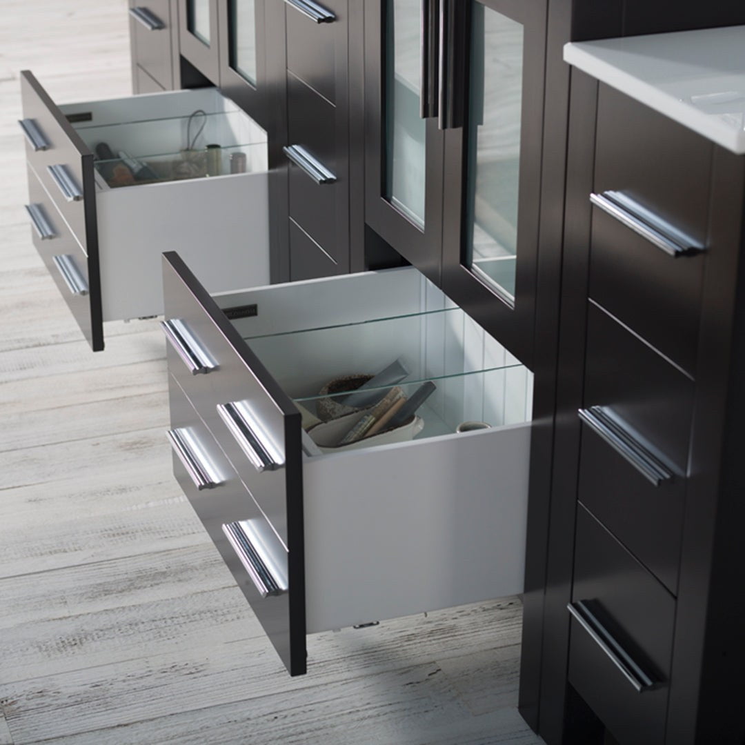 Blossom Sydney 84 Inch Bathroom Vanity with Side Cabinet - V8001 84S 01