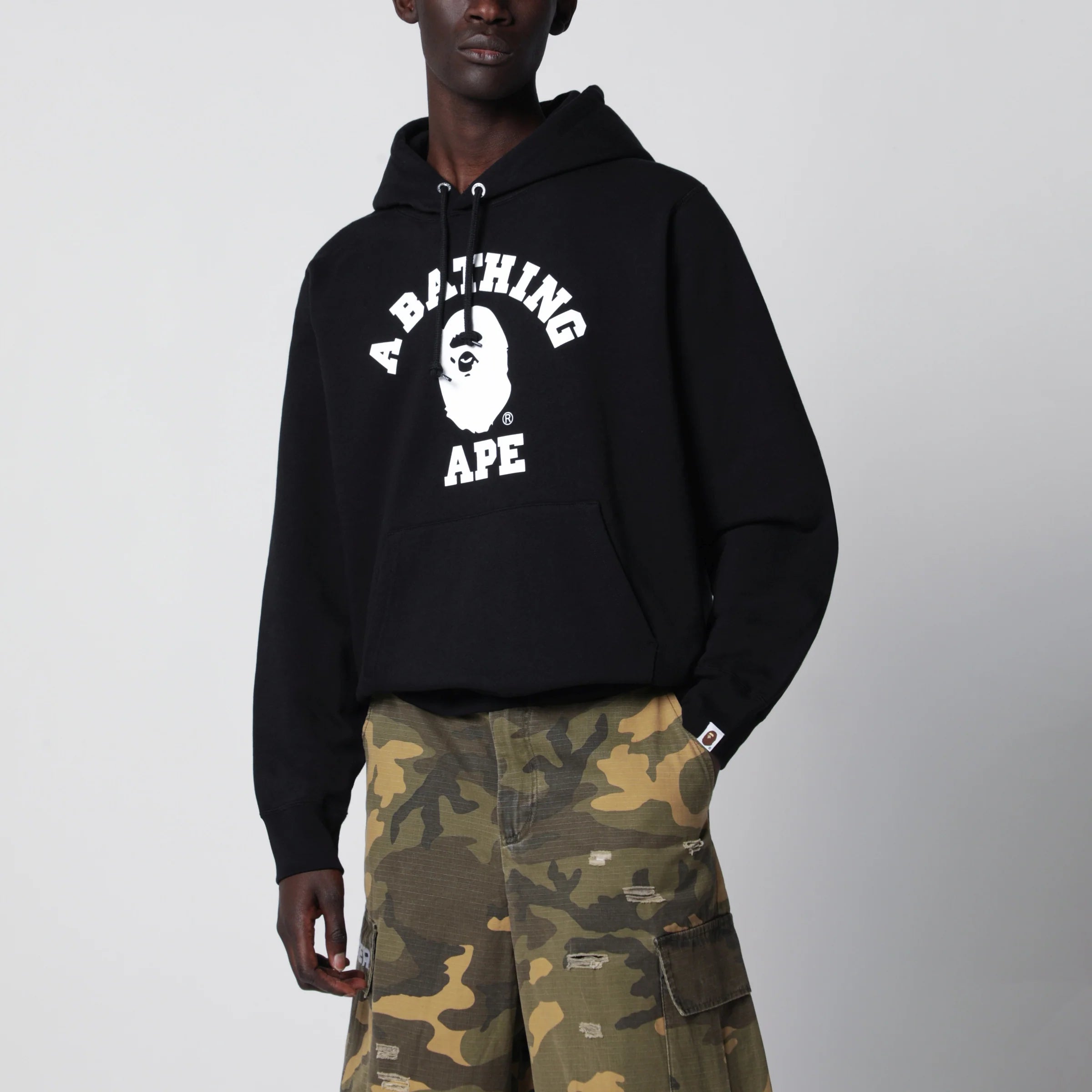 BAPE Black hoodie with logo print