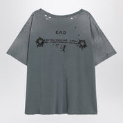 Enfants Riches Déprimés Blue vintage-effect T-shirt with print