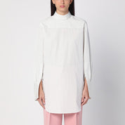 Dries Van Noten White checked popeline turtleneck shirt