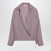 Dries Van Noten Pink viscose blend drawstring shirt
