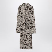 Dries Van Noten Écru polka dot dress with bow