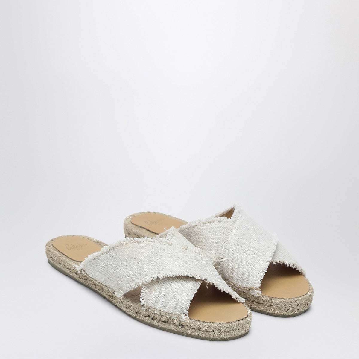 Castañer White Palmera slip-on in cotton