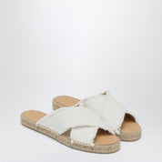 Castañer White Palmera cotton slip-on