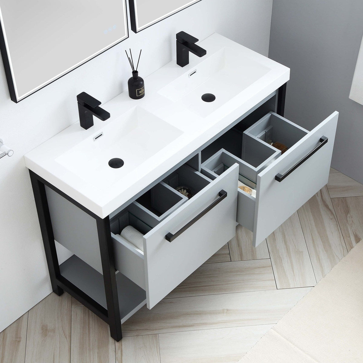Blossom Riga 48 Inch Bathroom Vanity – Double Sinks - V8022 48 01D