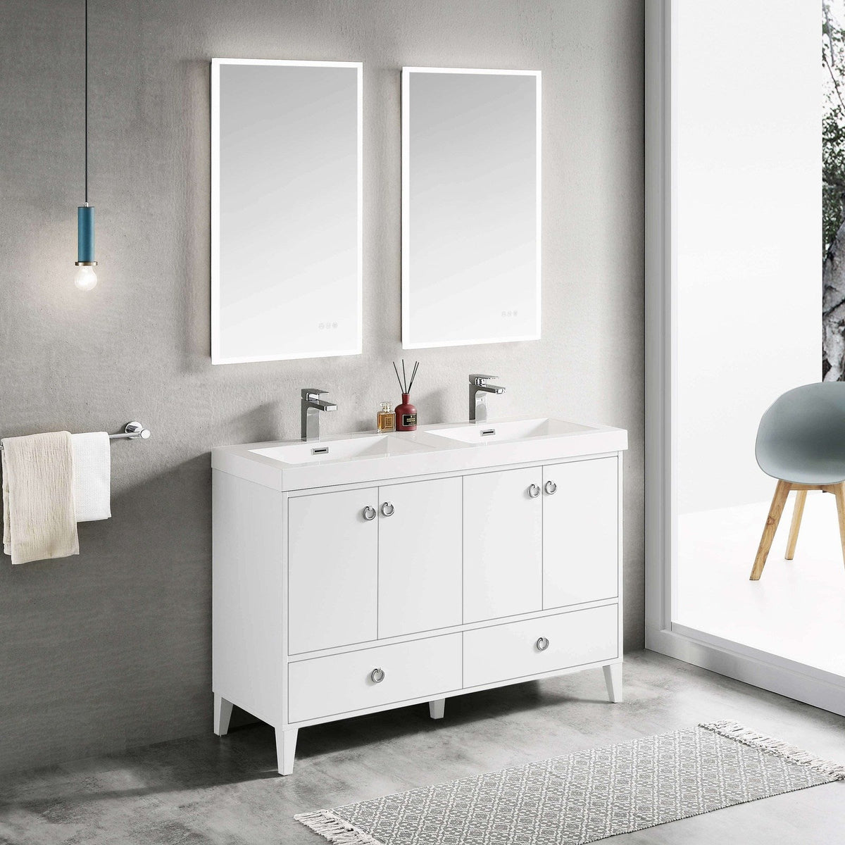 Blossom Lyon 48 Inch Bathroom Vanity – Double Sinks - V8023 48 01D