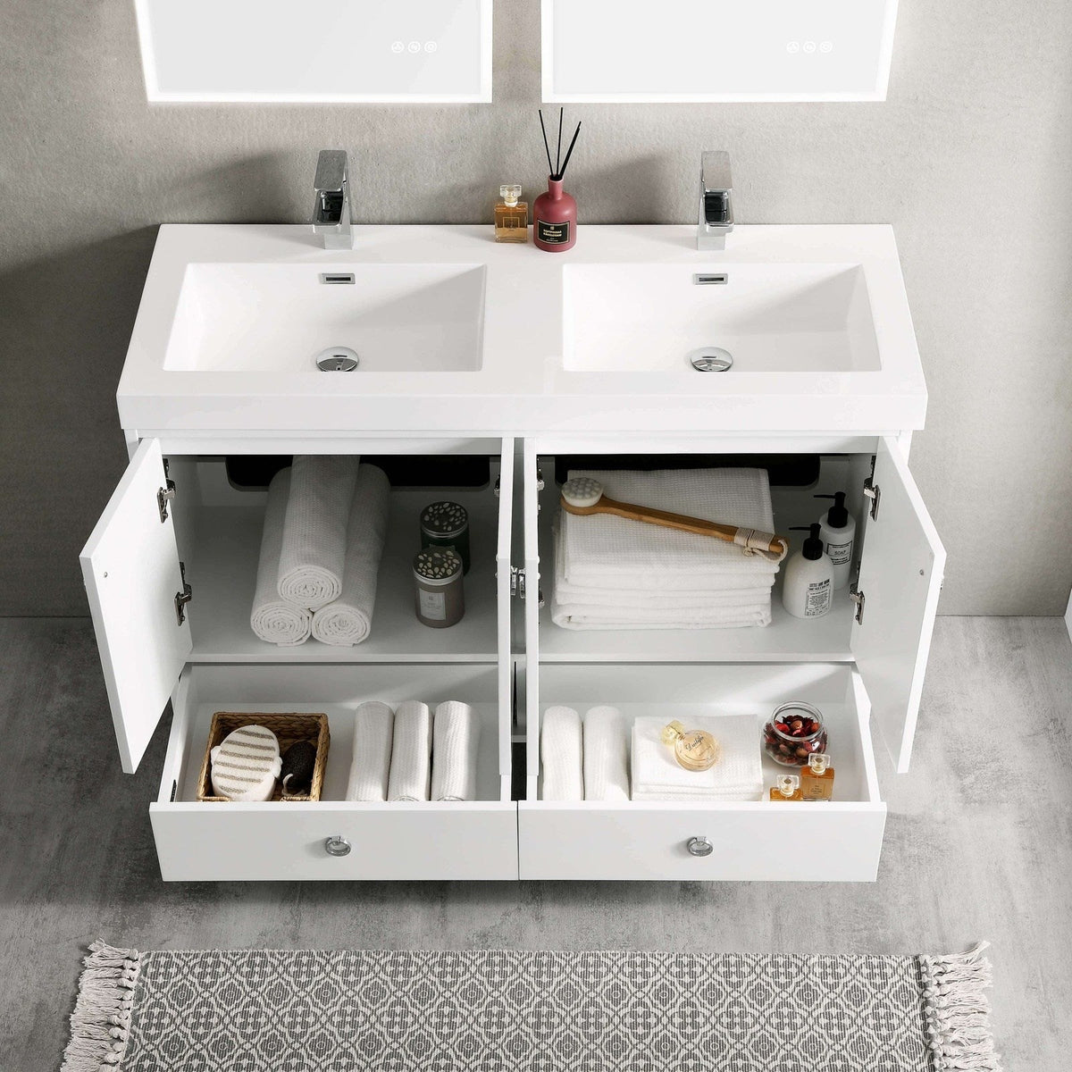 Blossom Lyon 48 Inch Bathroom Vanity – Double Sinks - V8023 48 01D