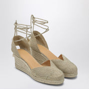 Castañer Cora espadrilles in natural color with raffia wedge