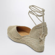 Castañer Cora espadrilles in natural color with raffia wedge