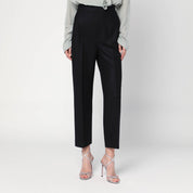 Alberta Ferretti Black wool-blend trousers