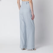 Alberta Ferretti Light blue trousers in viscose blend