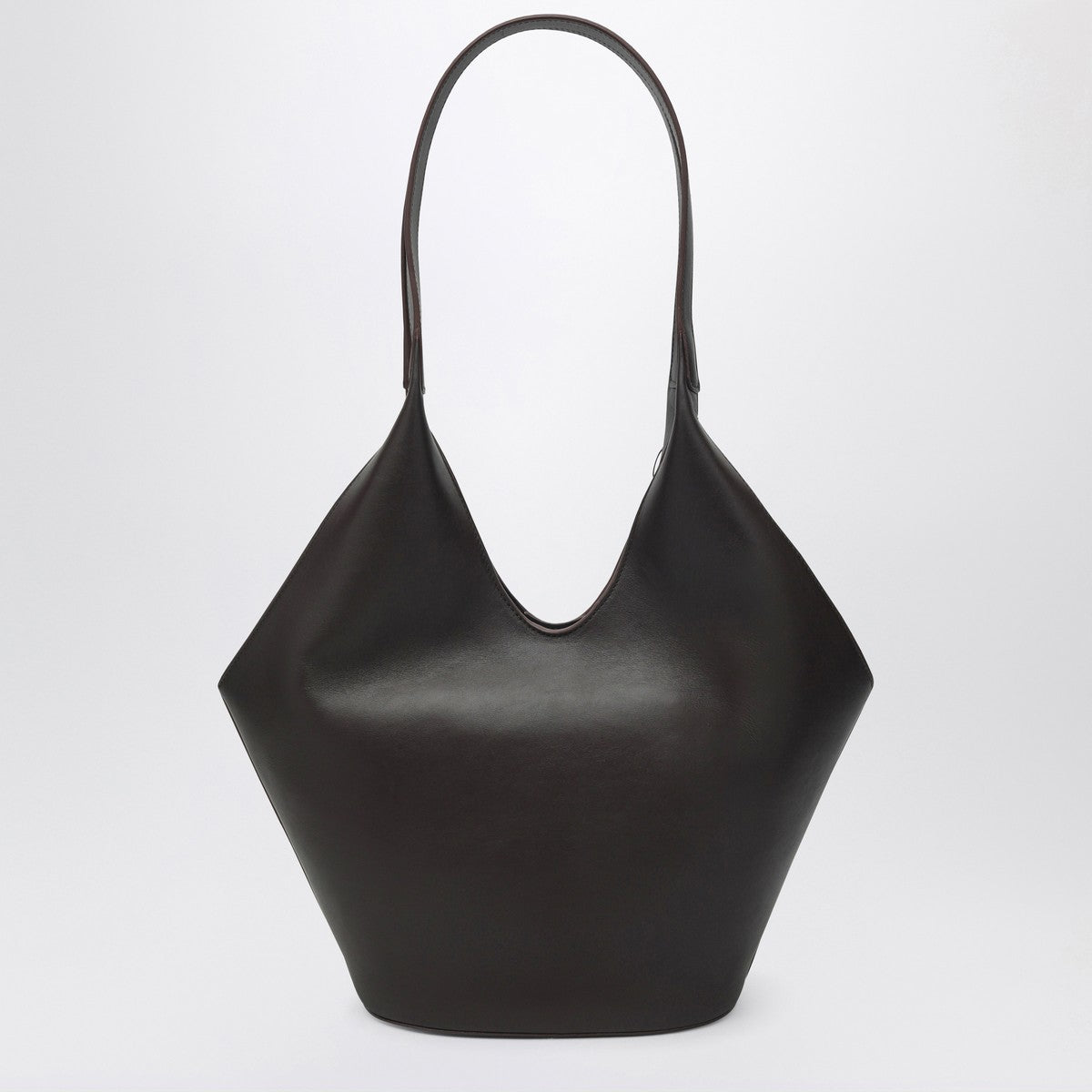 Sac seau AESTHER EKME Phantom en cuir marron