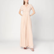 Alberta Ferretti Light pink dress in silk georgette