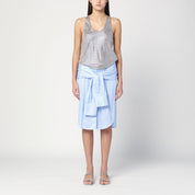 Vestito-camicia con strass light blue — Giuseppe di Morabito