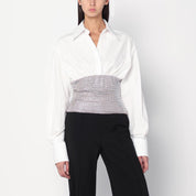 Giuseppe di Morabito Chemise blanche avec bustier en strass