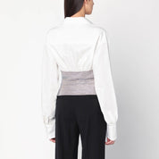 Giuseppe di Morabito Chemise blanche avec bustier en strass