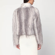 Giuseppe di Morabito Short gray eco fur jacket