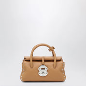 Zanellato Dotta Baby amaretto grained leather bag