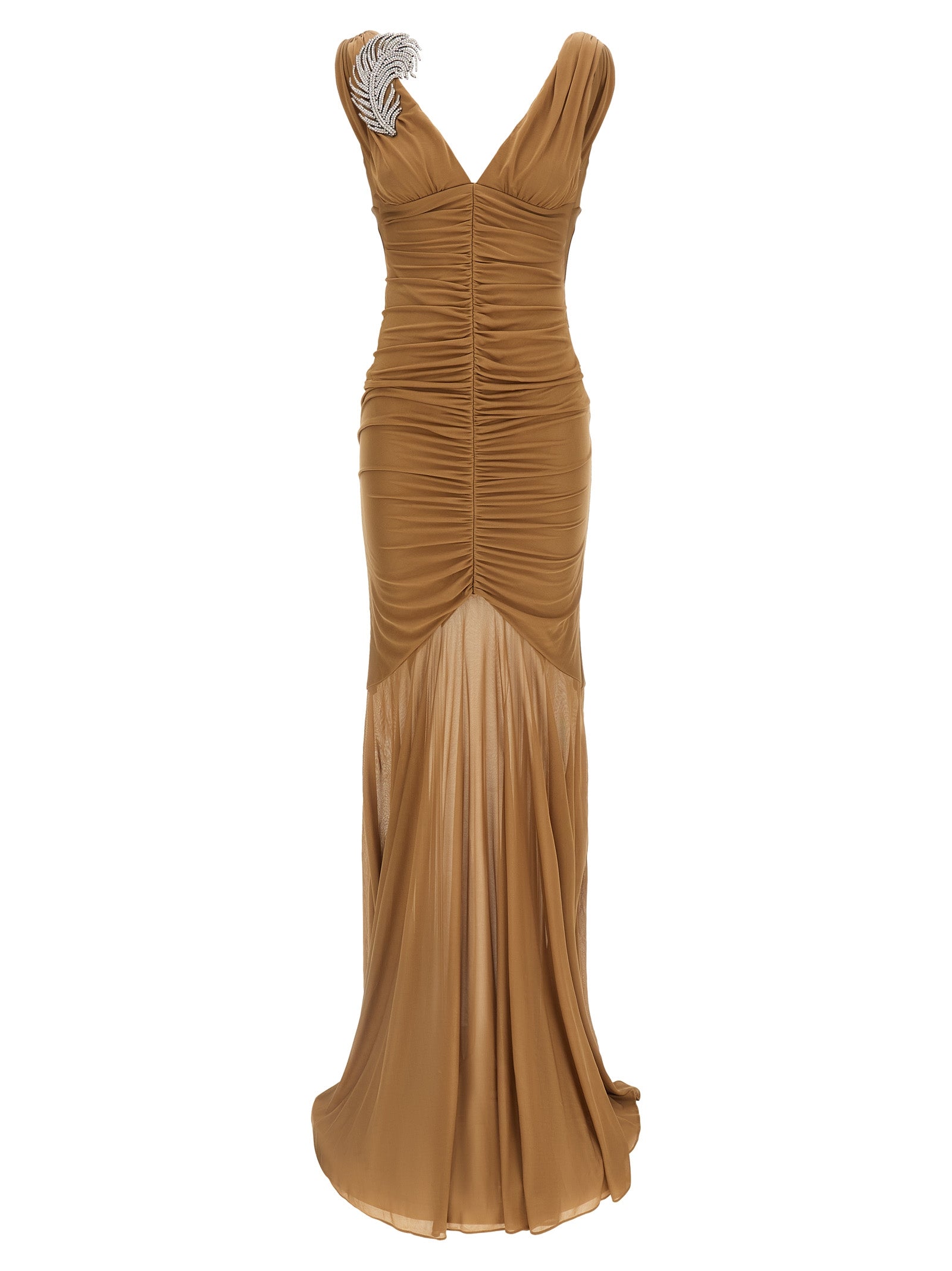 Giuseppe Di Morabito Pin Dress – Beige Mermaid Maxi