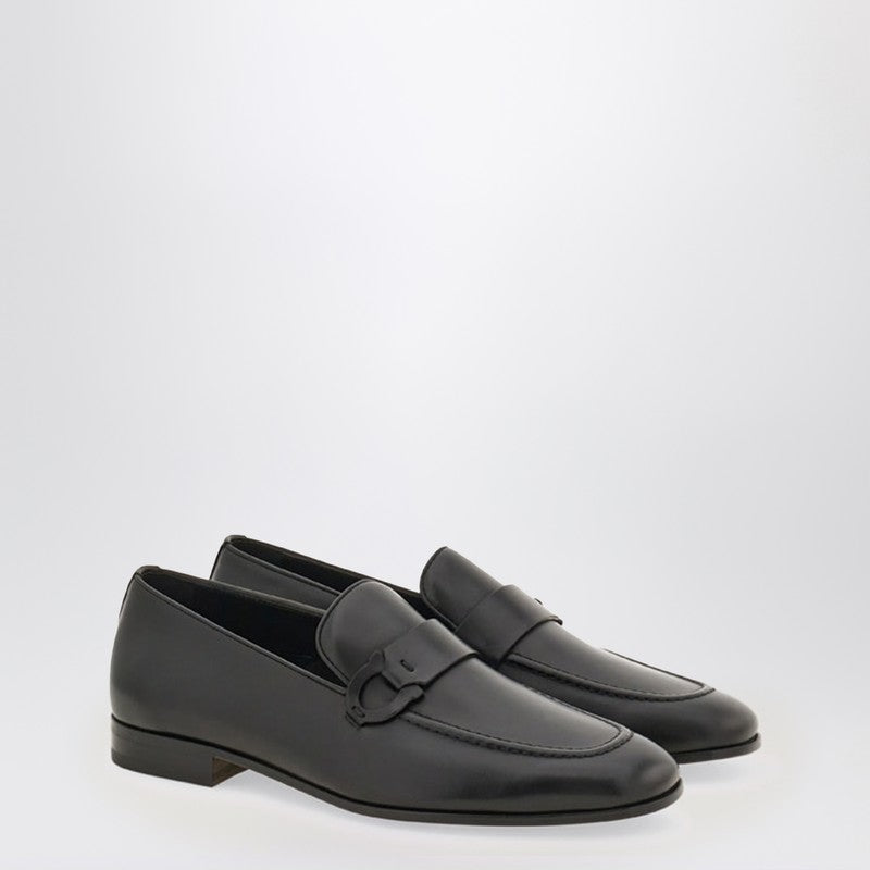 Ferragamo Black loafer with Gancini logo