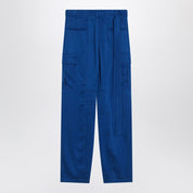 Ferragamo electric blue cargo trousers in Lyocell