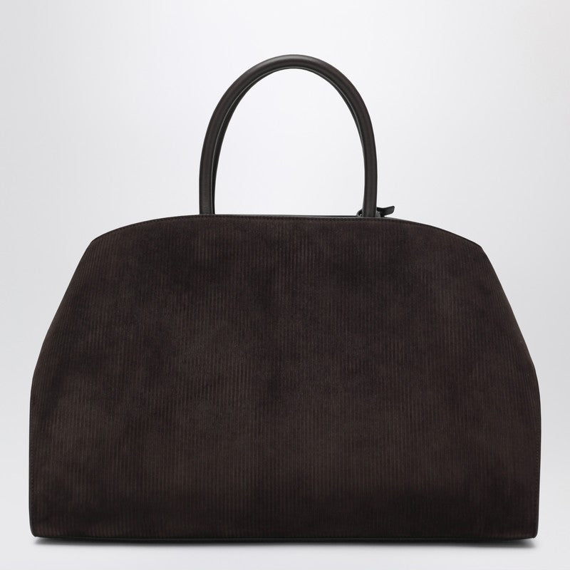 Sac à bandoulière en daim marron Ferragamo Hug Soft L