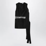 Ferragamo Black mini dress with lace