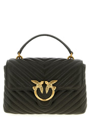 Pinko Mini Lady Love Puff Handbag — Green Quilted Nappa