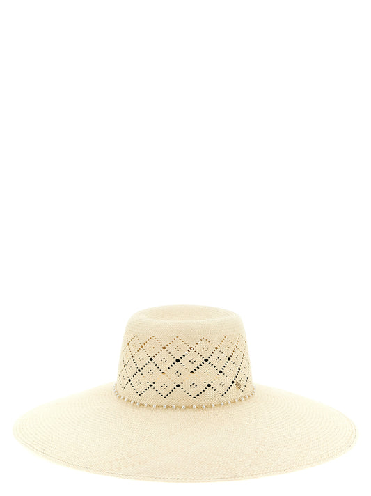 Maison Michel Blanche Hat — Wide-Brim Panama Straw