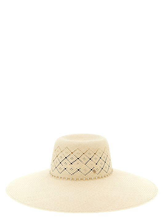 Maison Michel Blanche Hat — Wide-Brim Panama Straw