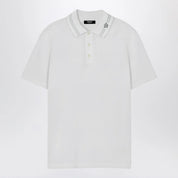 Versace White polo shirt with Medusa embroidery