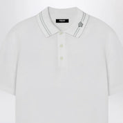 Versace White polo shirt with Medusa embroidery