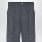 Versace Anthracite grey wool jogger trousers