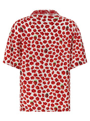 Versace Strawberry Garden Shirt — Silk Short Sleeve (Women)