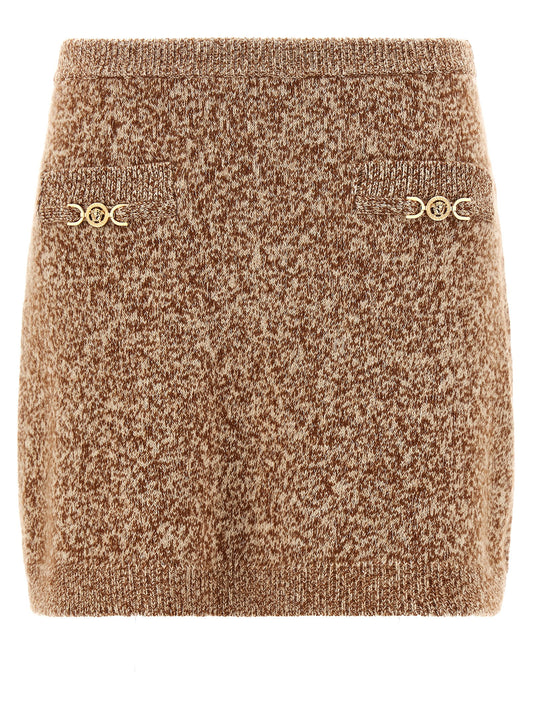 Versace Mouline Cashmere Mini Skirt — New Arrival