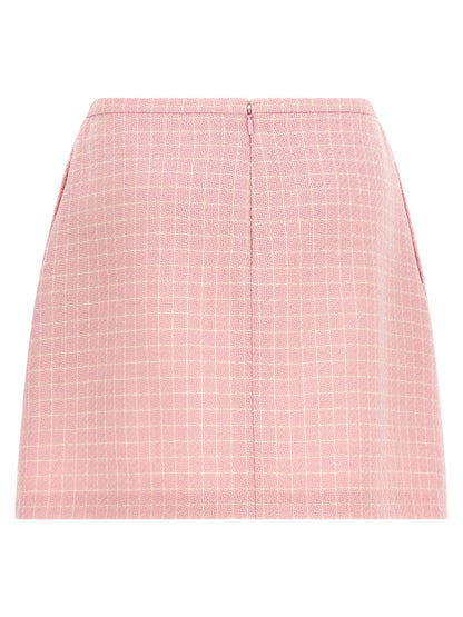 Versace Medusa 95 Skirt — Pink Tweed Mini | Versace