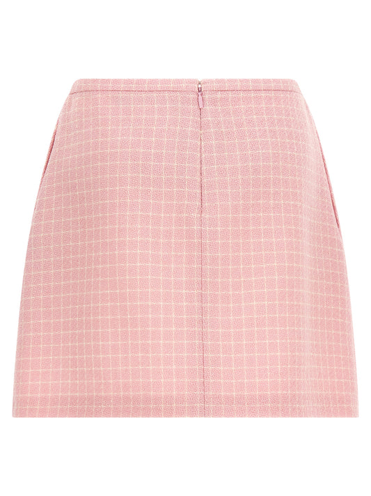 Versace Medusa 95 Skirt — Pink Tweed Mini | Versace