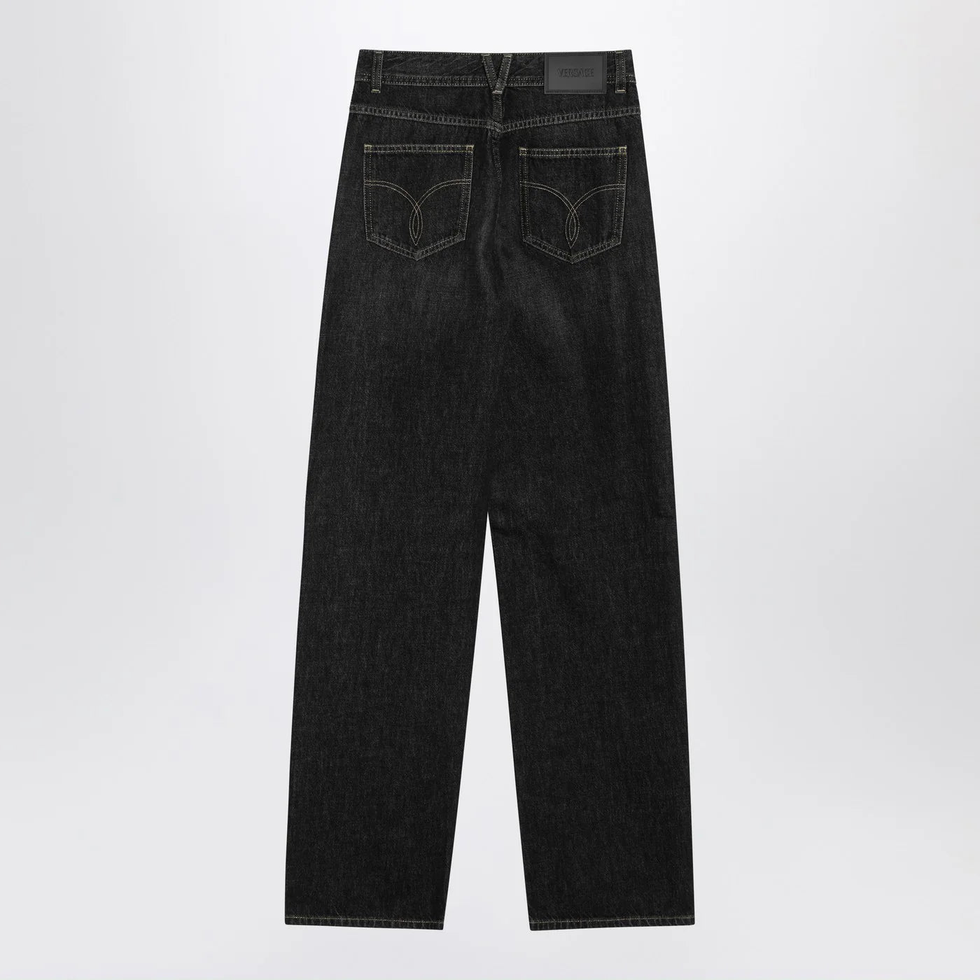 Versace Black jeans with studs and crystals