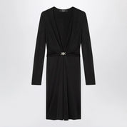 Versace Black viscose jersey midi dress