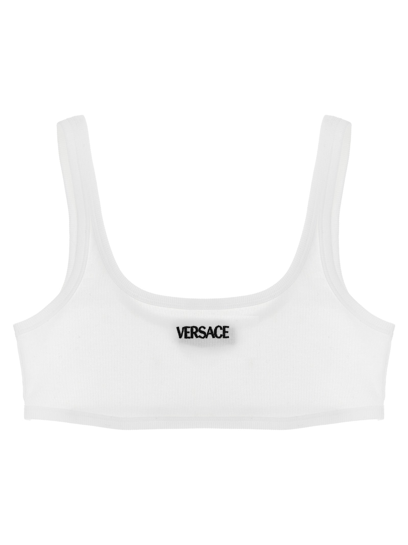 Versace Logo Bra — Beachwear & Underwear (White)