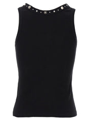 Versace Medusa Tank Top – Black Ribbed Cotton (Women)