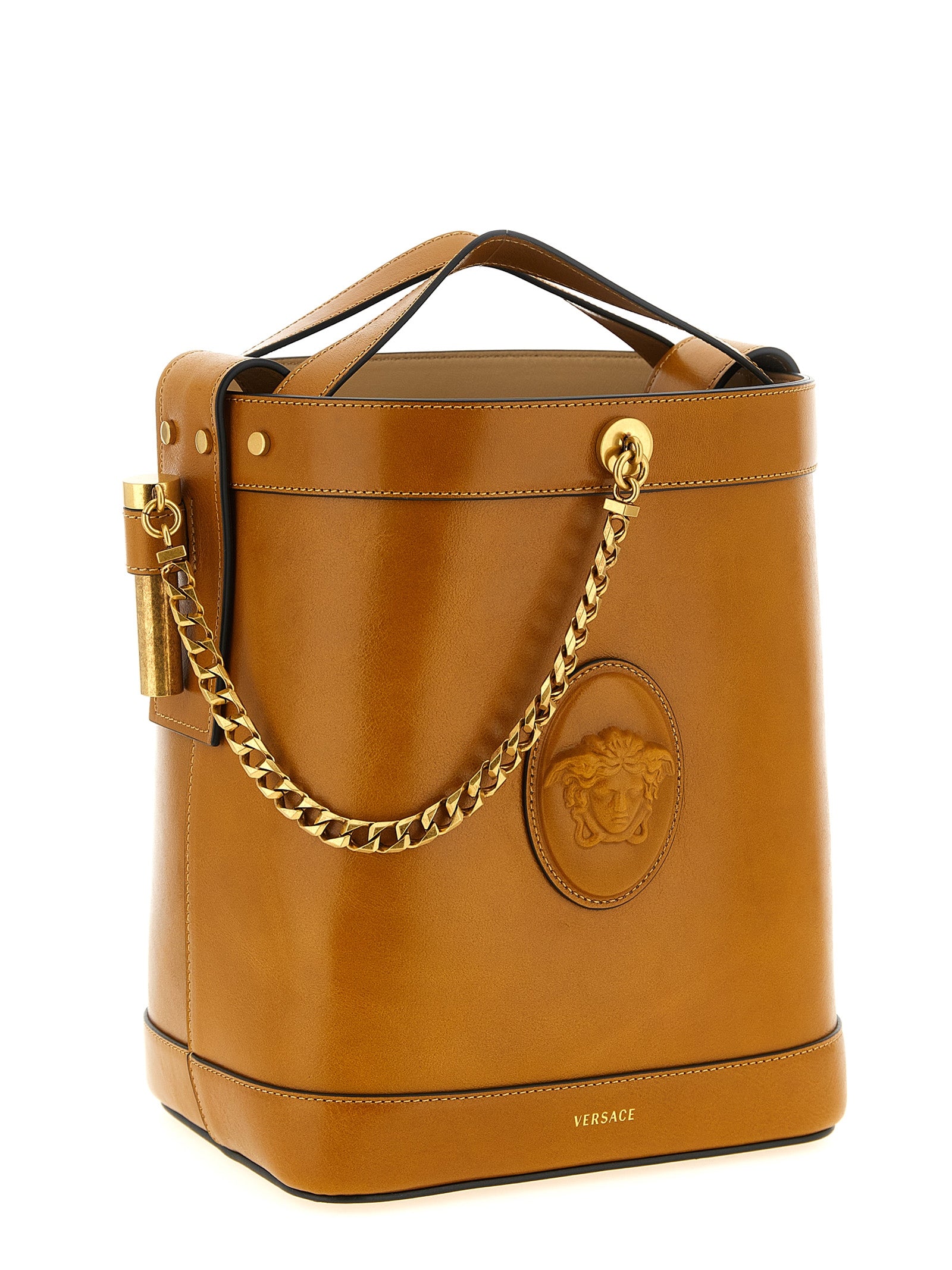 Versace Pivot Small Bucket Bag