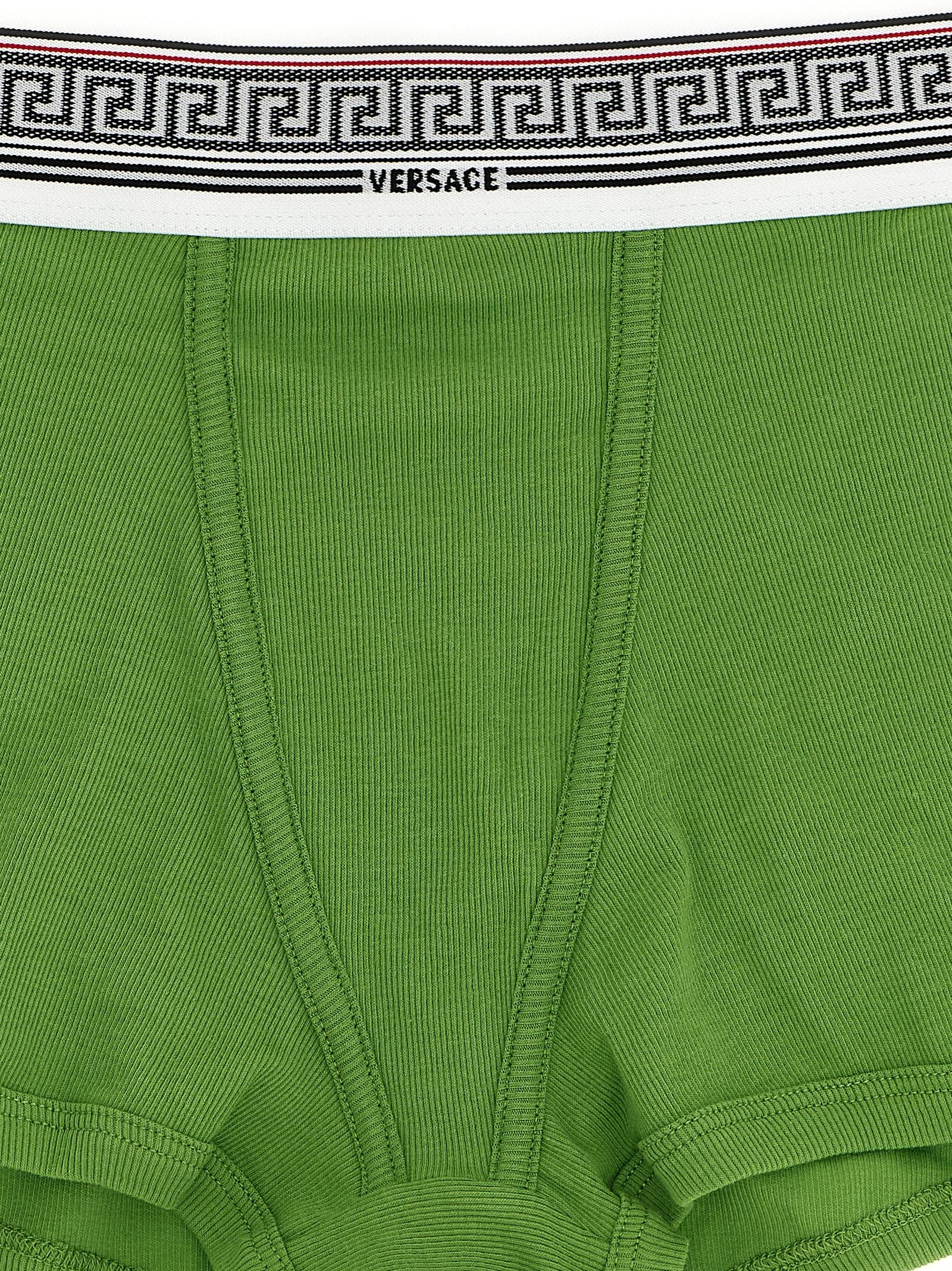 Versace Greca Briefs — Women's Green Beachwear (Size Guide)