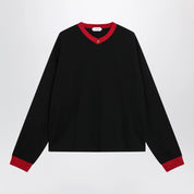 Versace Black/red long-sleeve T-shirt