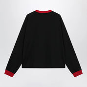Versace Black/red long-sleeve T-shirt