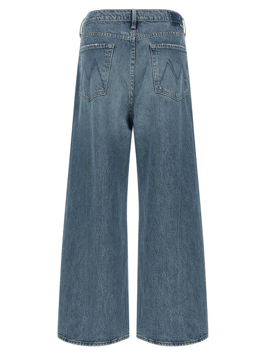 Mother The Dodger Flood Jeans — Light Blue Straight Crop